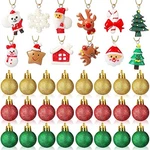 Skylety 36 Pieces Christmas Mini Glitter Glass Resin Ornaments Set Small Resi... New. Price: $24.01.