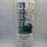 Gir: Get It Right Reusable Silicone Straws W/ Case Traveler Size Outdoor New. Price: $9.00.