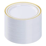 Bestvip 100PCS Gold Plastic Plates, 10.25 Inch Disposable Dinner Party ... New. Price: $49.14.