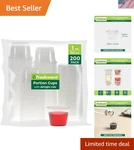 Versatile 200 Pack 1 Oz Clear Plastic Portion Cups With Snap-on Lids For Events New. Price: $22.99.