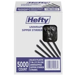 Hefty Unwrapped Plastic Sipper Stirrer Straws 7" 5000 Ct New. Price: $19.87.
