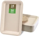 Bloomoon 50 Pack 14 Inch Disposable Crawfish Trays,large Paper Plates Fo New. Price: $42.28.