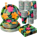 Jingmore 200 Pcs Tropical Nights Hawaiian Aloha Medium, Small, Multicolor New. Price: $42.99.