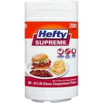 Hefty Supreme 3-COMPARTMENT Foam Plates 10.25" 200 Ct Free Shipping New. Price: $33.99.