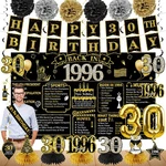 Zirtorei 30TH Birthday Decorations For Women, 21PCS The Year 1996 Banner ... New. Price: $27.89.