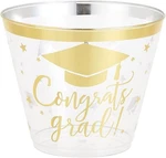 Amscan Congrats Grad Party Plastic Tumbler Hot Stamped Cup, Clear And Gold, 9 Oz New. Price: $21.99.