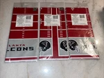 3 54 X 96 Inch Red Atlanta Falcons Nfl Pro Football Plastic Table Cover, New. Price: $27.00.