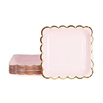 Geeklife Pink Disposable Paper Party Plates Bulk, 7 Inch Metallic Gold ... New. Price: $21.19.
