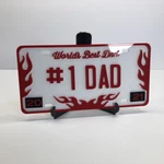 Dad Themed License Plates Laser Cut Colored Acrylic New. Price: $19.95.