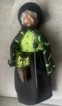 Byers Choice Halloween Batty Witch Cane Basket Hat Veil Lined Cape, Signed ! Used. Price: $159.99.