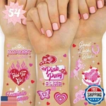 Xo, Fetti Pink Pony Club Temporary Tattoos - 54 Iridescent Foil Pcs Cowgirl New. Price: $14.99.