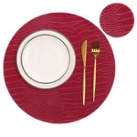 Jovono Round Leather For Tables Set Of 8, Red And ... New. Price: $26.22.