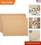 100 Count Scalloped Brown Paper Placemats - Disposable Elegance For Any Occasion New. Price: $27.99.
