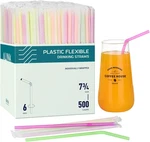 Alink 500 Count Neon Plastic Flexible Drinking 7.75 0.23 Inch, New. Price: $20.41.