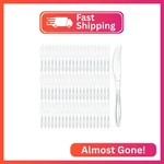 Prestee 100 Pack Plastic Silverware Knives - Heavy Duty, Clear Fo New. Price: $19.12.