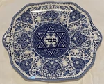 Spode Judaica Collection Matzoh Passover Plate 11.5" Blue & White New. Price: $60.00.