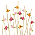 Bamboomn Color Fancy Flower Cocktail Appetizer Toothpick Stick Drink New. Price: $12.95.