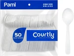 Pami Heavy-weight Disposable Plastic Soup Spoons 50-PACK Bulk King Size Delu New. Price: $11.04.