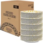10 In. Disposable Paper Plates With Ginkgo Design, 300 Count Bulk Pack New. Price: $157.99.