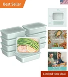 Durable 1-COMPARTMENT Meal Prep Containers 20-PACK, Eco-friendly Mint Design New. Price: $27.99.