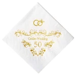 Crisky 100 Pcs Napkins For 50TH Wedding Count (pack Of 1), Gold,white New. Price: $21.53.
