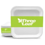 Three Leaf 9" Bagasse Square Plate, 500 Ct. 100% Biodegradable Eco-friendly New. Price: $81.23.