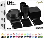 350 Pcs Black Plastic For Party, Disposable Set,dinner New. Price: $39.99.