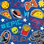 Epic Party Video Gamer Kids Birthday Paper Luncheon Napkins New. Price: $10.99.