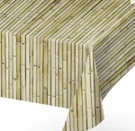 Bamboo Plastic Tablecover 54" X 108", All Print New. Price: $14.99.
