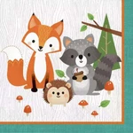 Woodland Animal Luncheon Paper Napkins Serviettes 16PK Birthday Party Brand. Price: $7.12.