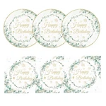 Mmoonn Happy Party Tableware Set Napkins And Plates,birthday New. Price: $18.97.