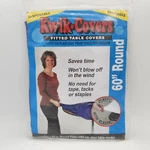Kwik-covers Blue Fitted Table Cover- 60INCH Round New. Price: $8.50.