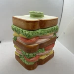 Nos Oggi Triple Decker Sandwich Cookie Jar 1993 Unique! New. Price: $85.00.