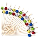 Putwo Cocktail Handmade Bamboo Toothpicks 100CT 4.7" In Multicolor Skulls New. Price: $13.50.