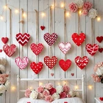 Breling 12 Pcs Valentines Felt Heart Ornaments For Tree Small, Pink,red,white New. Price: $24.08.