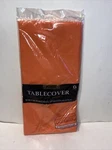 Amscan Plastic-lined Sunkissed Orange Table Cover 54X108" New!. Price: $7.66.
