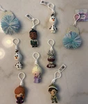 Disney Frozen Keychains/zipper Pulls W/ Pom Clips - Olaf Anna Elsa New. Price: $12.00.
