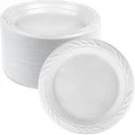 Blue Sky 100 Count Disposable Plastic Plates, 6-INCH, White New. Price: $14.54.