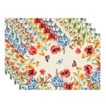 Xchi Watercolor Colorful Wildflowers Placemats Set Of 4 12X18 Inch , Colored New. Price: $14.99.