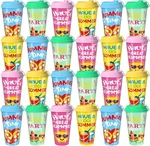 24 Pc Summer Beach Plastic Tumblers Lids Hawaiian Luau Pool Party Cups Set New. Price: $24.99.
