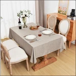 Fitable Nature Faux Linen Tablecloths Rectangle 60 84 Inch For 4-6 Foot Tables Open. Price: $23.75.