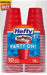 Party On Red Plastic Cups, Disposable For Easy Cleanup And New. Price: $10.19.