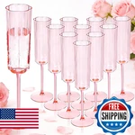 Youbet 36 Pink 6OZ Flower Wavy Plastic Champagne Flutes - Disposable Vintage New. Price: $64.99.