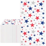 Patriotic Guest Napkins Red Blue Silver Star Disposable Paper 3 Ply New. Price: $28.99.