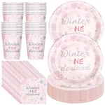 Hushee 200 Pcs Winter Onederland Party Supplies Snowflake Plates Napkins ... New. Price: $35.77.