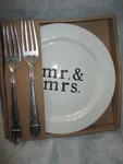 Nib (2020) Mr. And Mrs. Forks Plate By Mudpie Wedding Cake Event New. Price: $15.00.