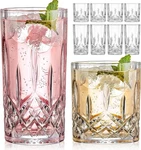 Drinking Glasses, 8 Piece Crystal Cups, Mixed Glassware Set, 4 Pcs New. Price: $33.59.
