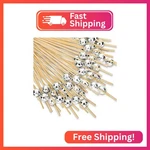 Hushee 300 Pcs Disco Ball Cocktail Picks, Fancy Bamboo Appetizer Toothpicks Deco New. Price: $16.94.