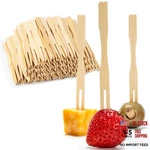 200 Bamboo Appetizer Forks, 3.5" Disposable Brown Count New. Price: $9.44.