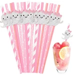 Jarthenaamcs 40PCS Pink Halloween Paper Straws 7.8 X 0.2 Inch, White New. Price: $17.18.